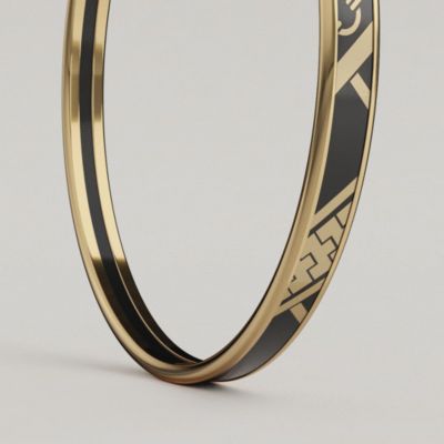 “格子花呢与链条Obliques”珐琅手镯,当前为第2张(共4张)